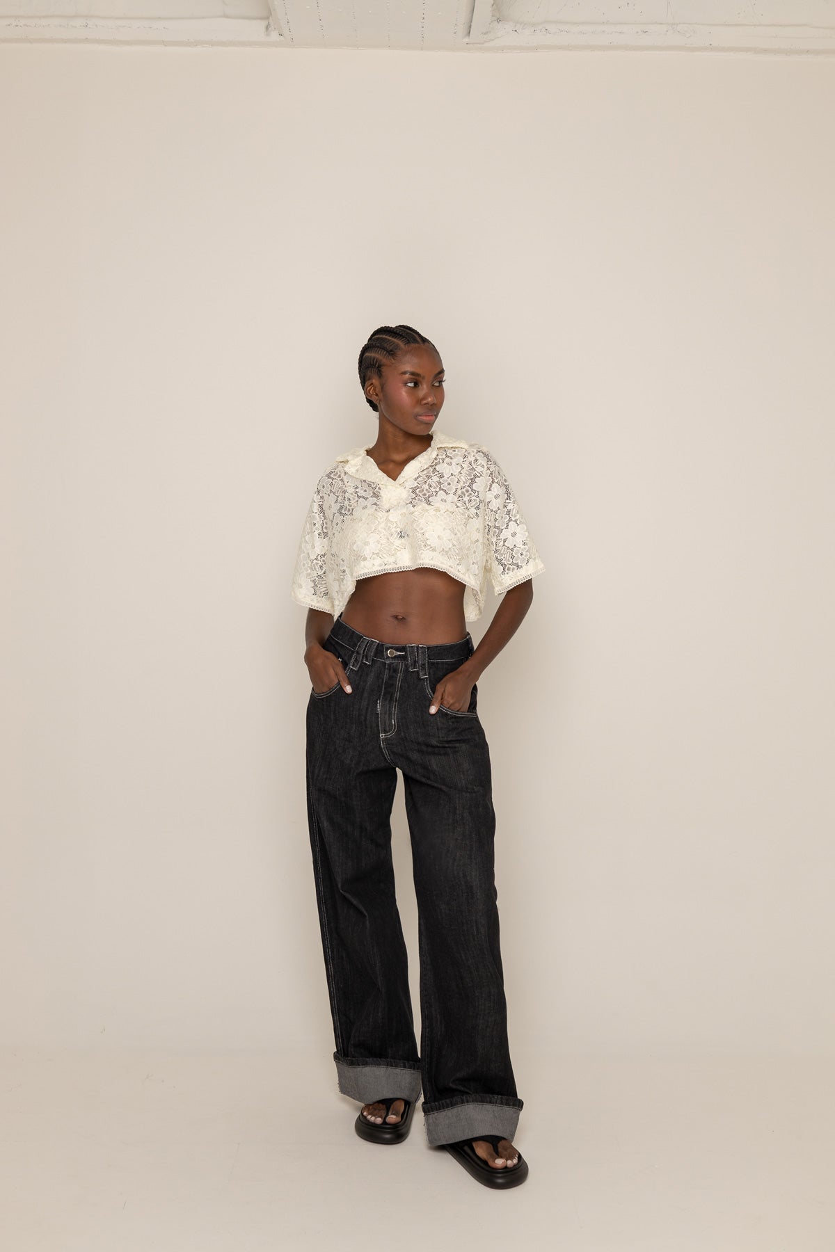 SEVEN POCKETS FADED JEANS