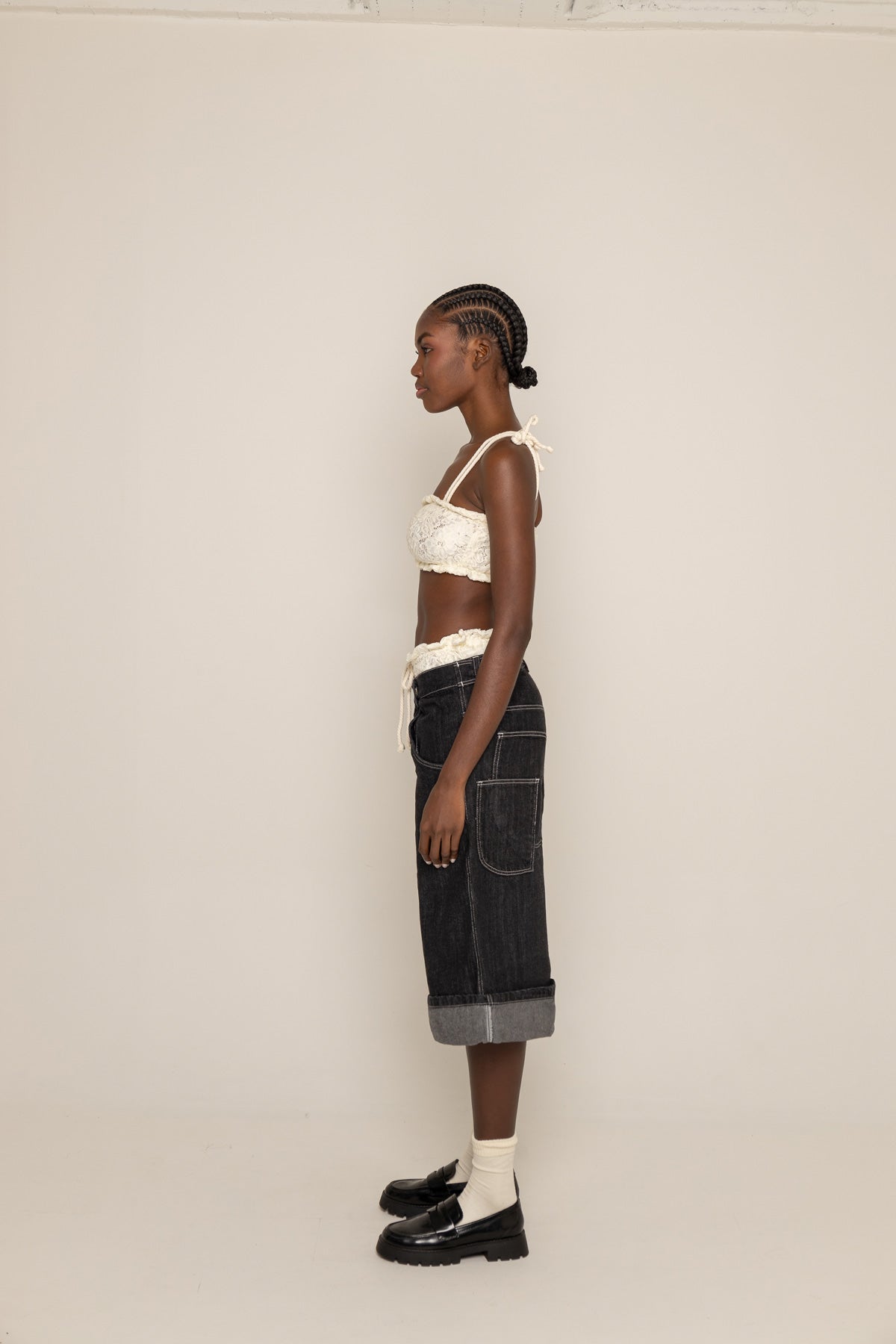 SEVEN POCKETS FADED JORTS