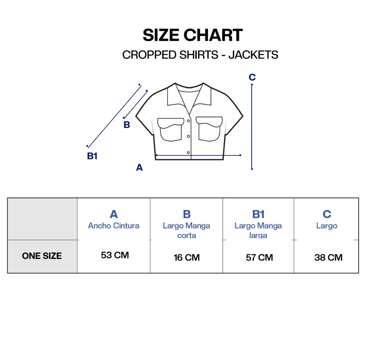 Guía de tallas de ESPRESSO CROPPED JACKET