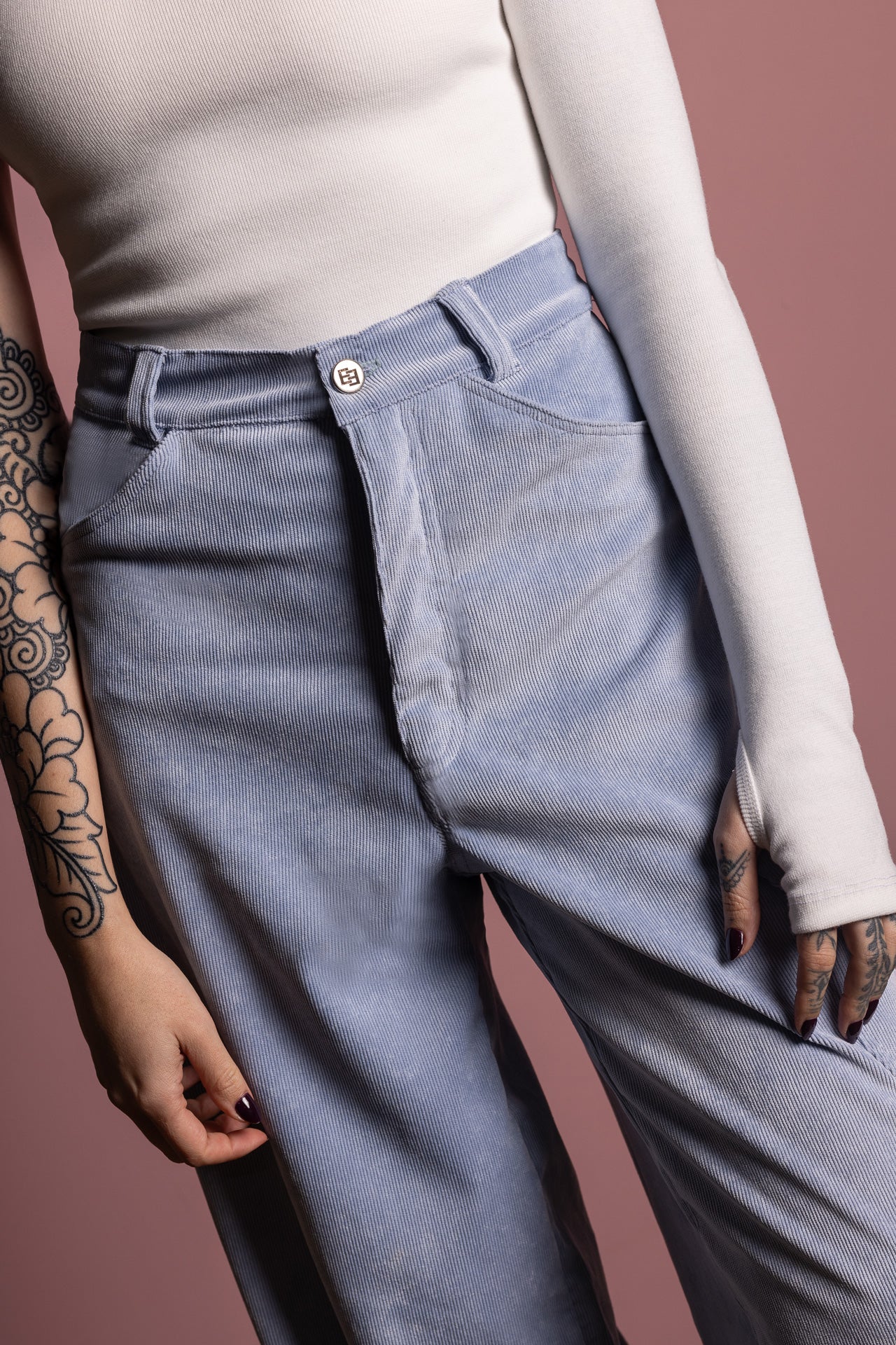 CASANOVA MALTED BLUE PANTS